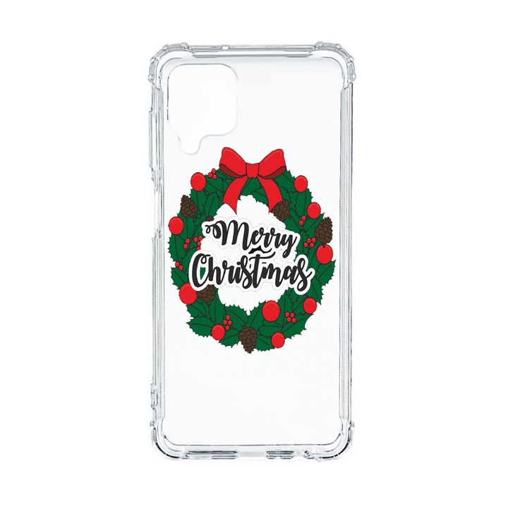 Husa Anti Shock Compatibila Cu Samsung Galaxy M12 / Galaxy F12, Merry Christmas, Premium Silicon, Military Grade Drop Protection, AS 346
