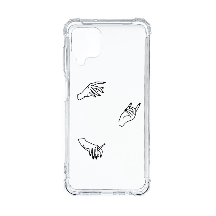 Husa Anti Shock Compatibila cu Samsung Galaxy M12 / Galaxy F12, Hands, Premium Silicon, Military Grade Drop Protection, AS 740