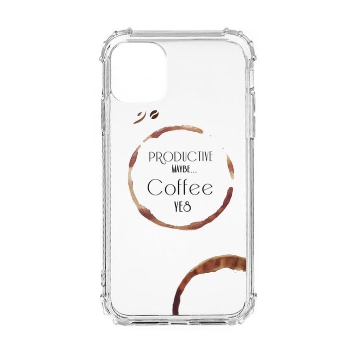 Силиконов калъф Unique за Apple iPhone 12 Mini, Coffee, Anti Shock, AS 33