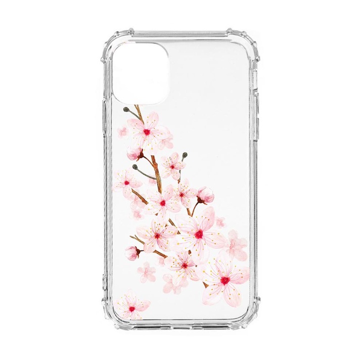 Силиконов калъф Unique за Apple iPhone 12, Spring Flower, Anti Shock, AS 62