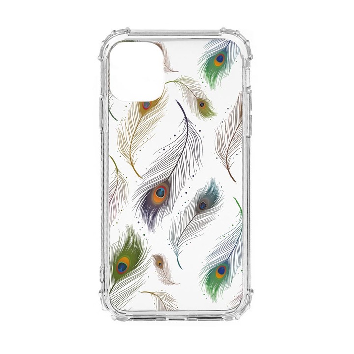 Husa Anti Shock Silicon Compatibila Cu Apple iPhone 12 Mini, Peacock, Military Grade Drop Protection, AS 152