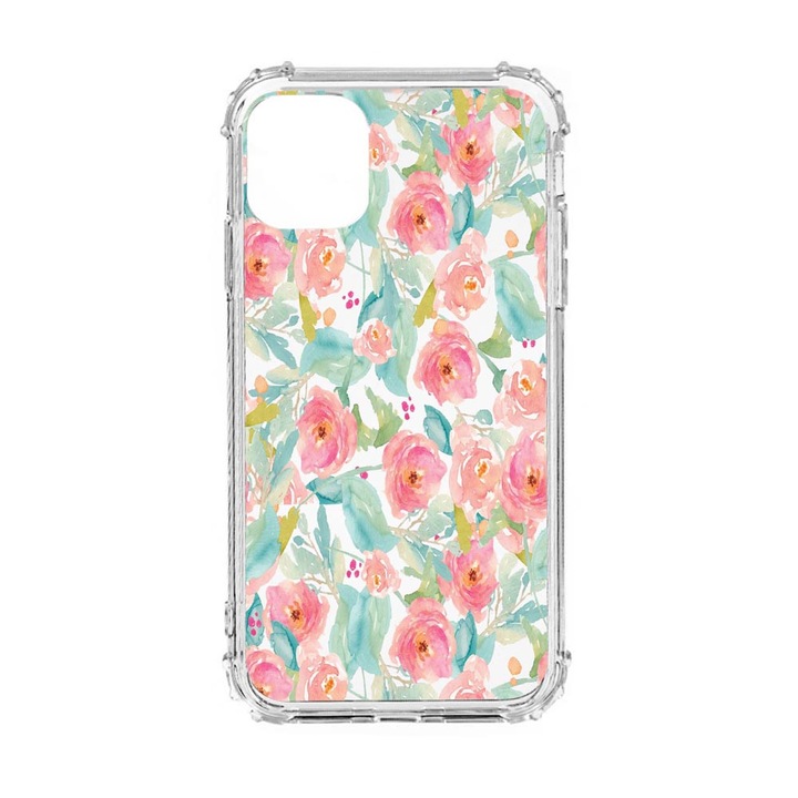 Husa Anti Shock Silicon Compatibila Cu Oppo Reno 7 4G, Pastel Colors Collection Flowers, Military Grade Drop Protection, AS 503