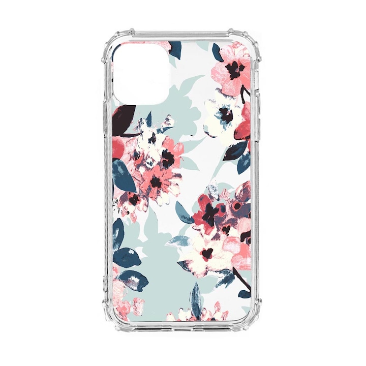 Husa Anti Shock Silicon Compatibila Cu Oppo Reno 7 4G, Pastel Colors Collection Flowers, Military Grade Drop Protection, AS 508
