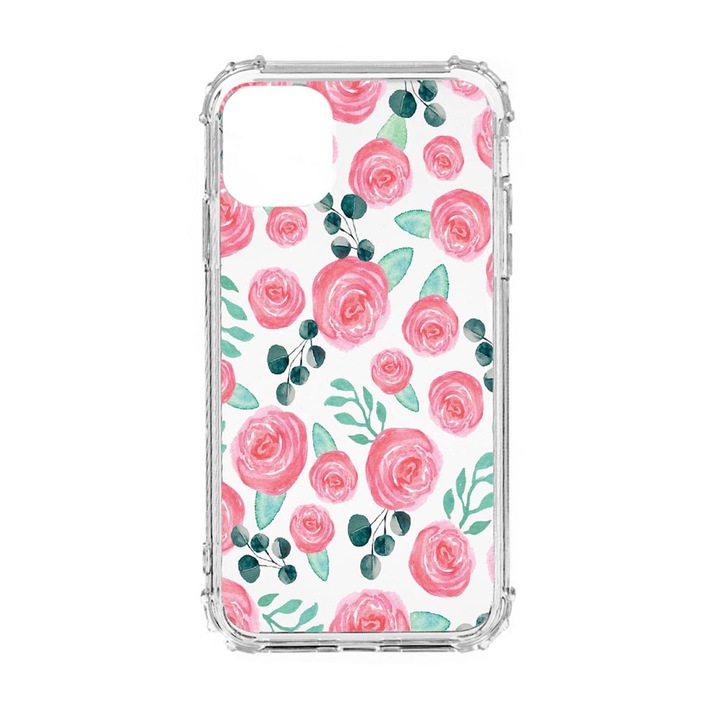 Силиконов калъф Unique за Oppo Reno 7 4G, Rose Pattern, Anti Shock, AS 640