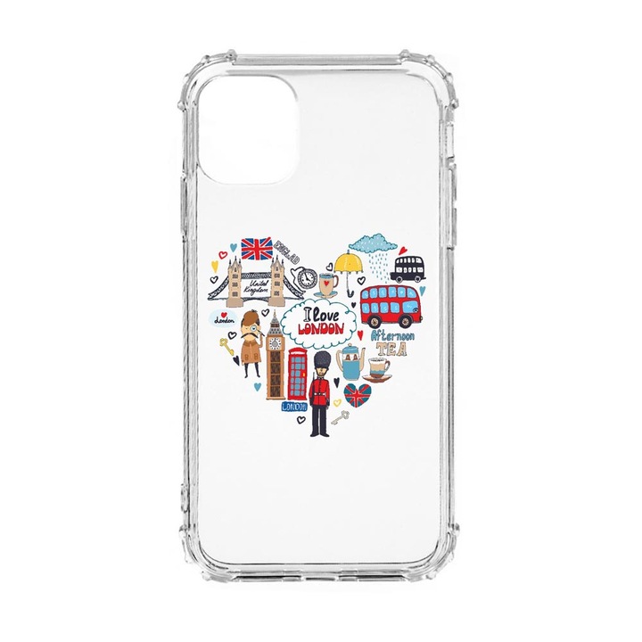 Силиконов калъф Unique за Oppo Reno 7 4G, I Love London, Anti Shock, AS 732