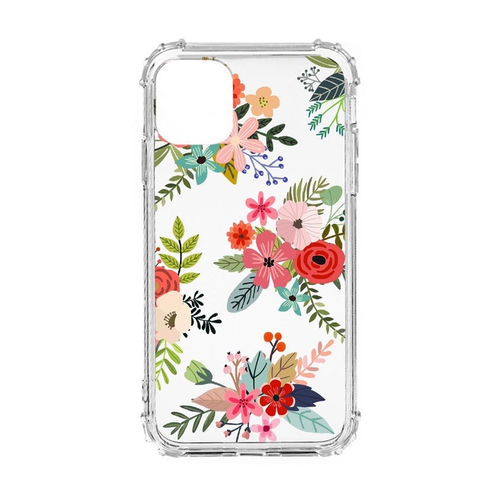 Силиконов калъф Unique за Oppo Reno 7 4G, Flowers, Anti Shock, AS 630