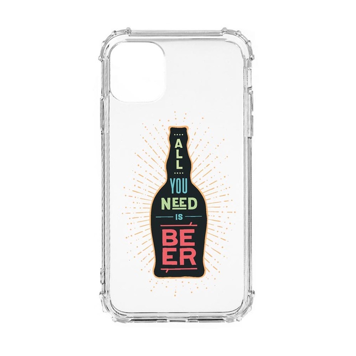 Husa Anti Shock Silicon Compatibila Cu Oppo Reno 7 4G, All You Need Is Beer, Military Grade Drop Protection, AS 790