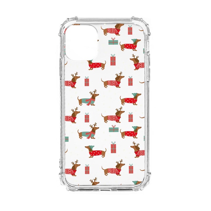 Силиконов калъф Unique за Oppo Reno 7 4G, Dachshund Christmas, Anti Shock, AS 871