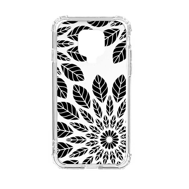 Husa Anti Shock Silicon Compatibila Cu Xiaomi Redmi Note 9S, Flower Pattern, Military Grade Drop Protection, AS 76