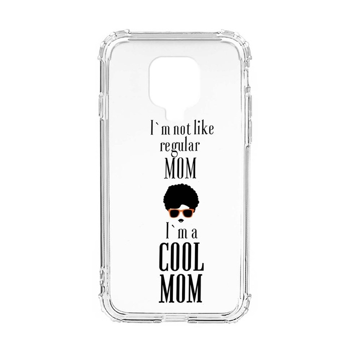 Husa Anti Shock Silicon Compatibila Cu Xiaomi Redmi Note 9S, Cool Mom, Military Grade Drop Protection, AS 19