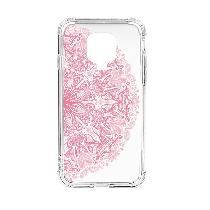 Husa Anti Shock Silicon Compatibila Cu Xiaomi Redmi Note 9 Pro, Lace Pink, Military Grade Drop Protection, AS 21