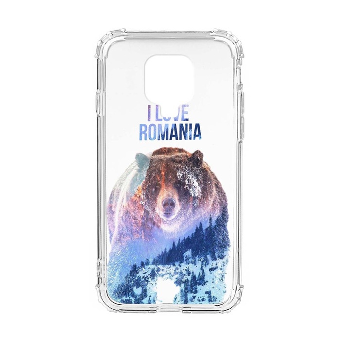 Husa Anti Shock Silicon Compatibila Cu Xiaomi Redmi Note 9S, I Love Romania, Military Grade Drop Protection, AS 35