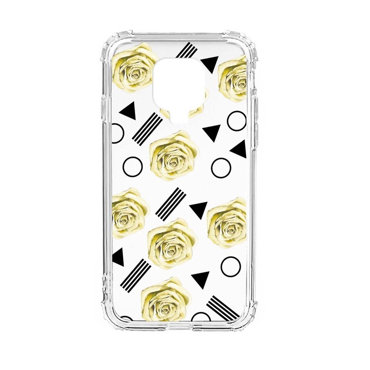 Husa Anti Shock Silicon Compatibila Cu Xiaomi Redmi Note 9S, Yellow Rose, Military Grade Drop Protection, AS 137