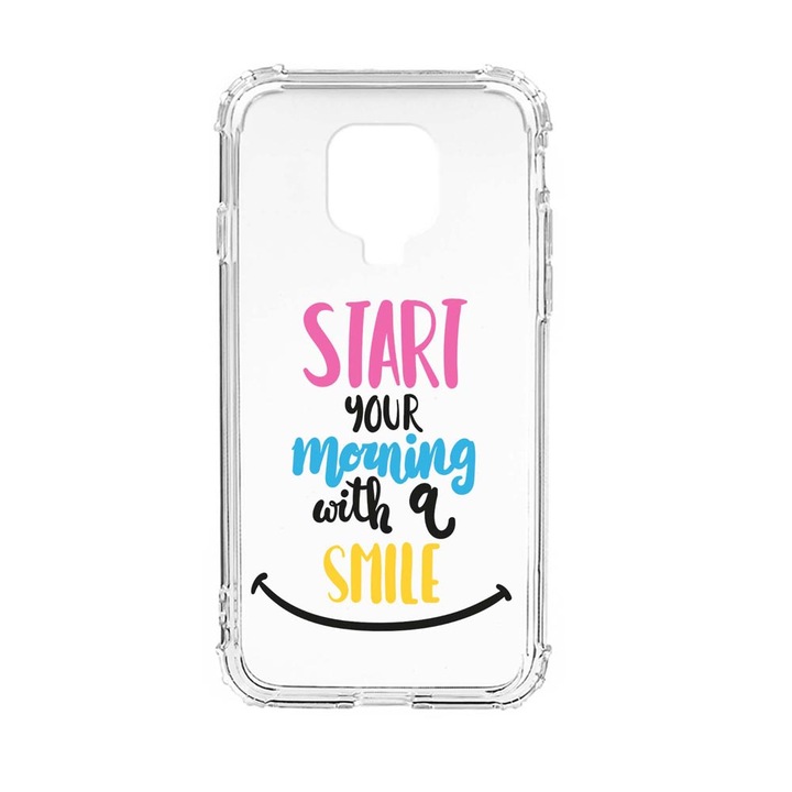 Husa Anti Shock Silicon Compatibila Cu Xiaomi Redmi Note 9S, Smile At Morning, Military Grade Drop Protection, AS 47