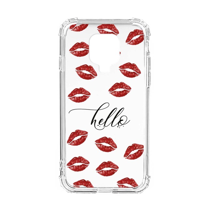 Husa Anti Shock Silicon Compatibila Cu Xiaomi Redmi Note 9S, Hello Kisses, Military Grade Drop Protection, AS 140