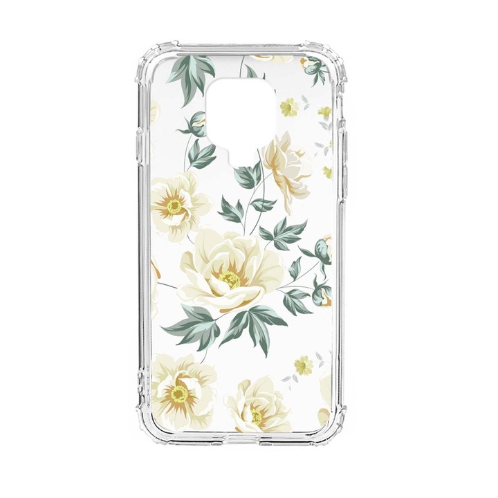 Husa Anti Shock Silicon Compatibila Cu Xiaomi Redmi Note 9S, Flowers, Military Grade Drop Protection, AS 126