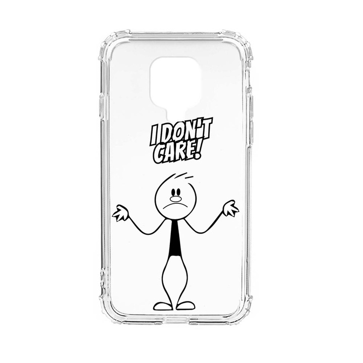 Husa Anti Shock Silicon Compatibila Cu Xiaomi Redmi Note 9S, I Don't Care, Military Grade Drop Protection, AS 162