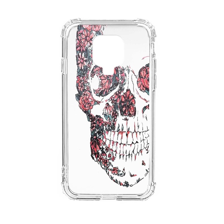 Husa Anti Shock Silicon Compatibila Cu Xiaomi Redmi Note 9S, Skull, Military Grade Drop Protection, AS 253