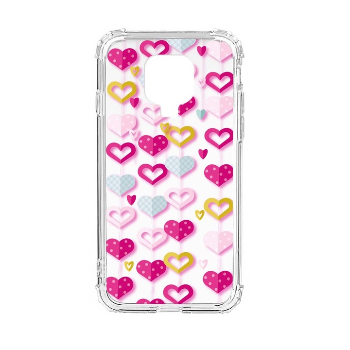 Husa Anti Shock Silicon Compatibila Cu Xiaomi Redmi Note 9S, Lovely Hearts, Military Grade Drop Protection, AS 185