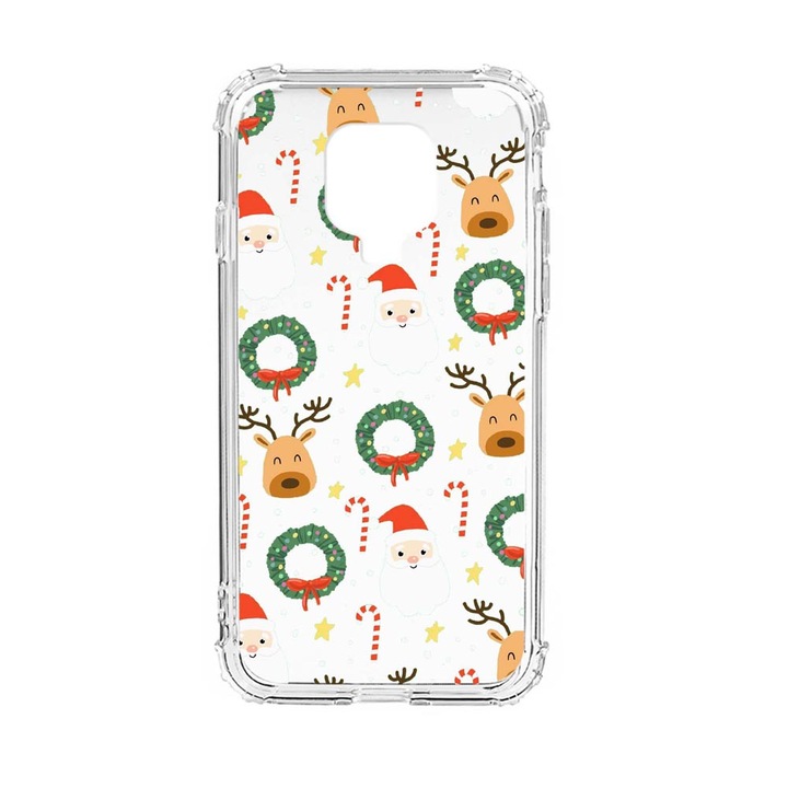Husa Anti Shock Silicon Compatibila Cu Xiaomi Redmi Note 9 Pro, Happy Xmas, Military Grade Drop Protection, AS 350