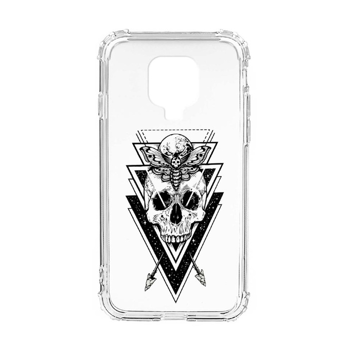 Husa Anti Shock Silicon Compatibila Cu Xiaomi Redmi Note 9S, Skull, Military Grade Drop Protection, AS 191