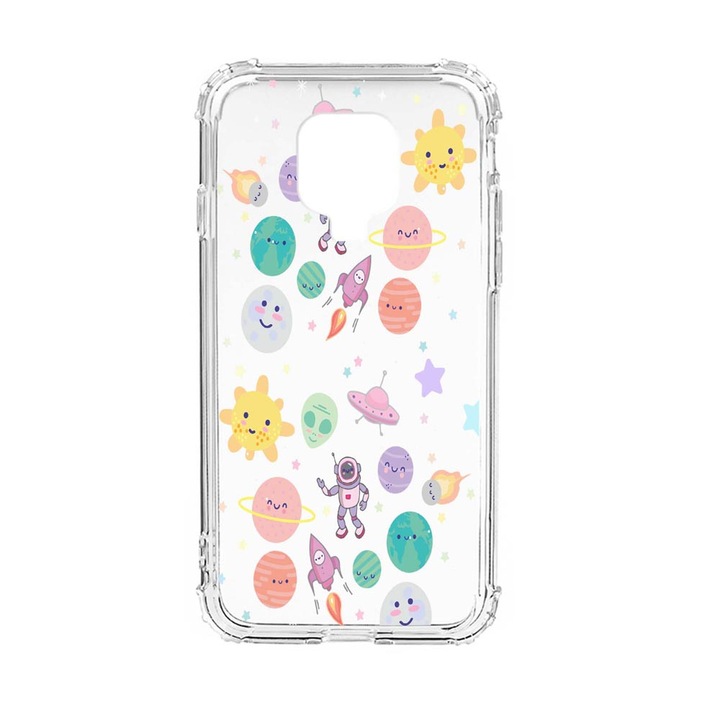 Husa Anti Shock Silicon Compatibila Cu Xiaomi Redmi Note 9S, Universe, Planets UFO, Military Grade Drop Protection, AS 473