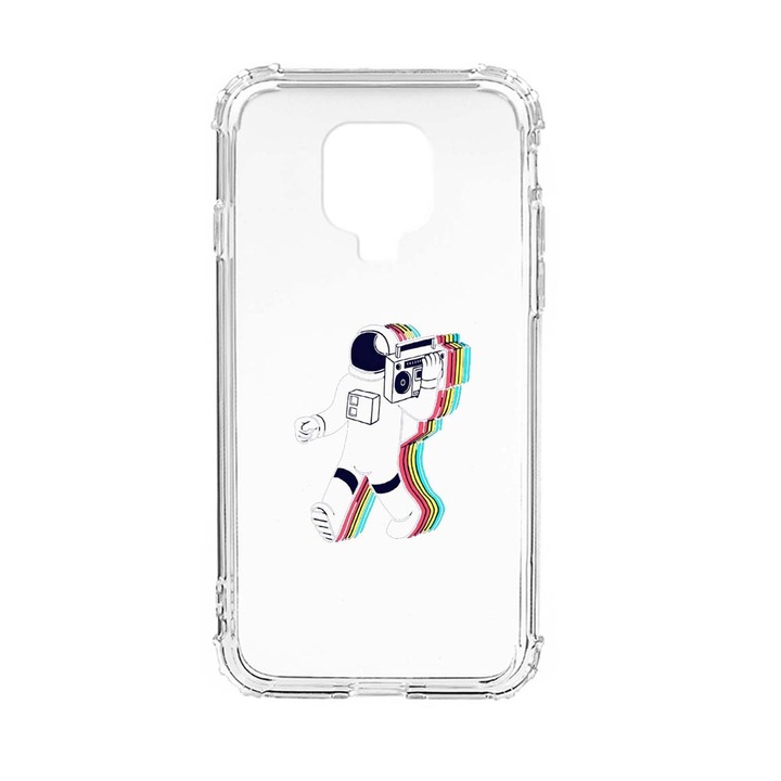 Husa Anti Shock Silicon Compatibila Cu Xiaomi Redmi Note 9S, Walk On Moon, Military Grade Drop Protection, AS 467