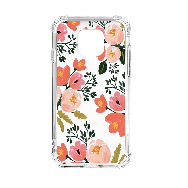 Husa Anti Shock Silicon Compatibila Cu Xiaomi Redmi Note 9 Pro, Pastel Colors Collection Flowers, Military Grade Drop Protection, AS 504