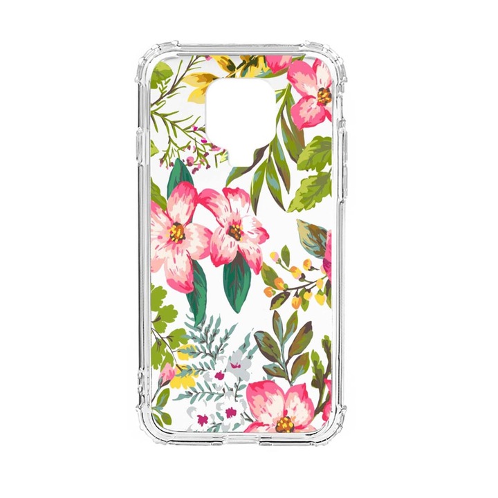 Husa Anti Shock Silicon Compatibila Cu Xiaomi Redmi Note 9 Pro Max, Pastel Colors Collection Flowers, Military Grade Drop Protection, AS 510