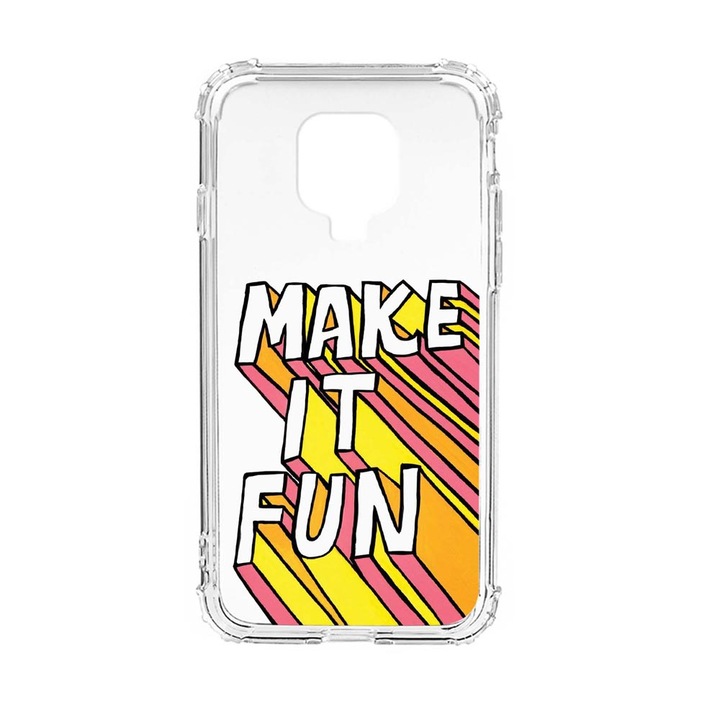 Husa Anti Shock Silicon Compatibila Cu Xiaomi Redmi Note 9S, Make It Fun, Military Grade Drop Protection, AS 494