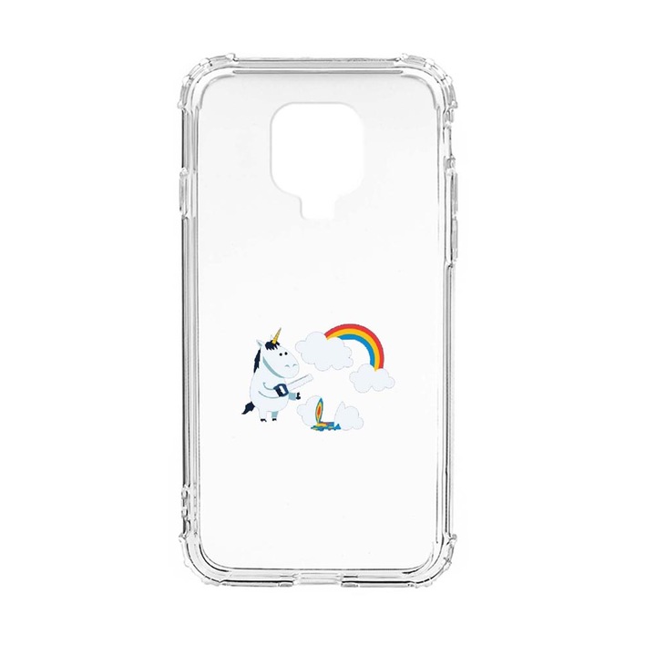 Husa Anti Shock Silicon Compatibila Cu Xiaomi Redmi Note 9S, Unicorn Rainbow, Military Grade Drop Protection, AS 527