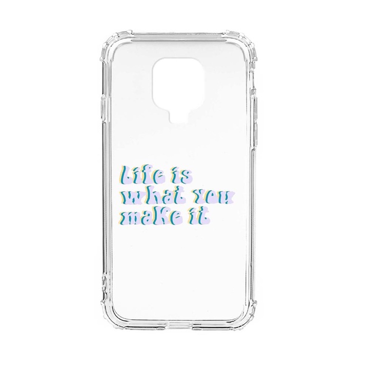 Husa Anti Shock Silicon Compatibila Cu Xiaomi Redmi Note 9S, Life is What You Make It, Military Grade Drop Protection, AS 491