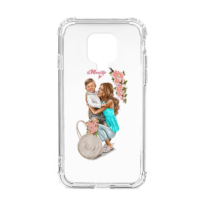 Husa Anti Shock Silicon Compatibila Cu Xiaomi Redmi Note 9S, Mom Life With a Boy, Military Grade Drop Protection, AS 559