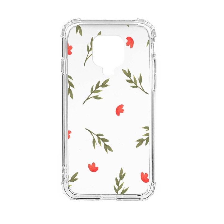 Husa Anti Shock Silicon Compatibila Cu Xiaomi Redmi Note 9S, Flowers, Military Grade Drop Protection, AS 516