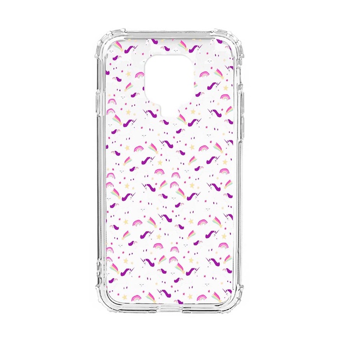 Husa Anti Shock Silicon Compatibila Cu Xiaomi Redmi Note 9S, Unicorn Rainbow, Military Grade Drop Protection, AS 520