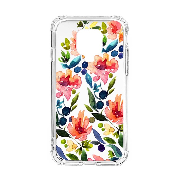 Husa Anti Shock Silicon Compatibila Cu Xiaomi Redmi Note 9S, Flowers Collection Pastel, Military Grade Drop Protection, AS 628