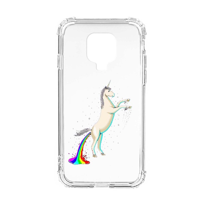 Husa Anti Shock Silicon Compatibila Cu Xiaomi Redmi Note 9 Pro, Unicorn Rainbow, Military Grade Drop Protection, AS 529