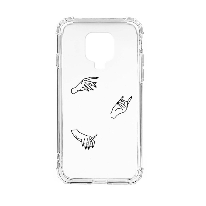 Husa Anti Shock Silicon Compatibila cu Xiaomi Redmi Note 9 Pro, Hands, Military Grade Drop Protection, AS 740