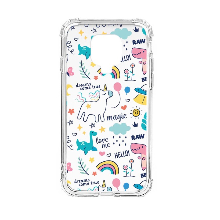 Husa Anti Shock Silicon Compatibila cu Xiaomi Redmi Note 9 Pro, Unicorn - Dreams Comes True, Military Grade Drop Protection, AS 759