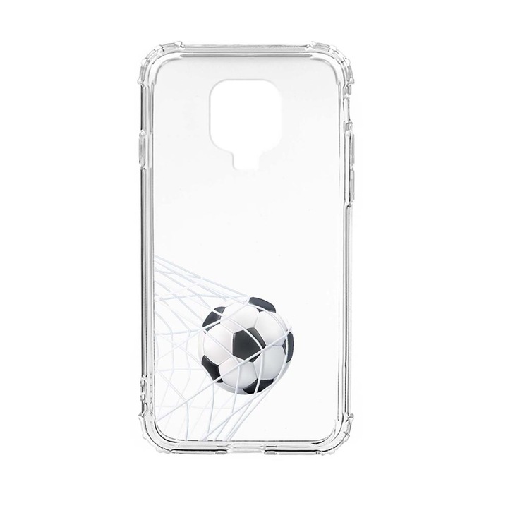 Husa Anti Shock Silicon Compatibila cu Xiaomi Redmi Note 9 Pro, Football - Goooaaall, Military Grade Drop Protection, AS 775