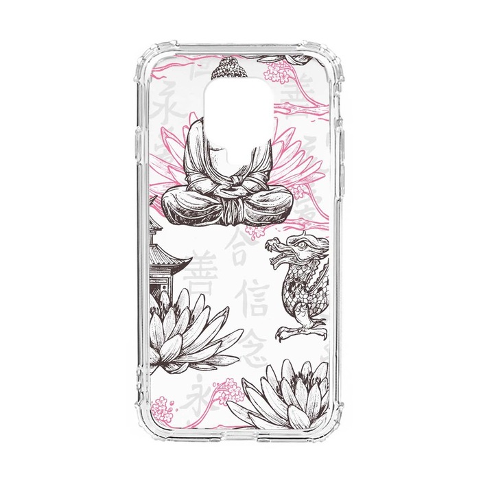 Husa Anti Shock Silicon Compatibila cu Xiaomi Redmi Note 9 Pro, Buddha, Military Grade Drop Protection, AS 768