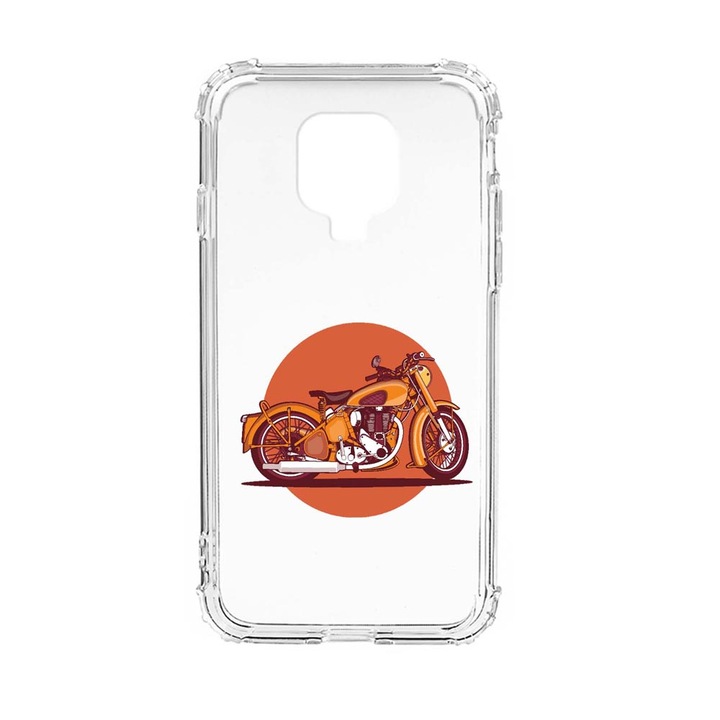 Husa Anti Shock Silicon Compatibila cu Xiaomi Redmi Note 9 Pro, Retro Bike, Military Grade Drop Protection, AS 818