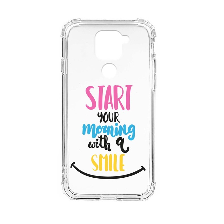 Husa Anti Shock Silicon Compatibila Cu Xiaomi Redmi Note 9 4G, Smile At Morning, Military Grade Drop Protection, AS 47