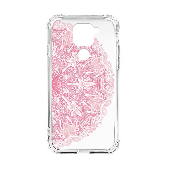 Husa Anti Shock Silicon Compatibila Cu Xiaomi Redmi Note 9 4G, Lace Pink, Military Grade Drop Protection, AS 21