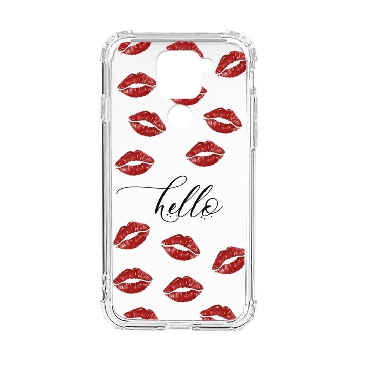 Husa Anti Shock Silicon Compatibila Cu Xiaomi Redmi Note 9 4G, Hello Kisses, Military Grade Drop Protection, AS 140