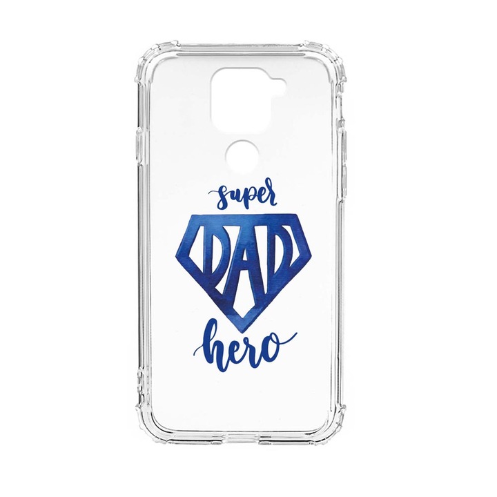 Husa Anti Shock Silicon Compatibila Cu Xiaomi Redmi Note 9 4G, Superhero Dad, Military Grade Drop Protection, AS 182