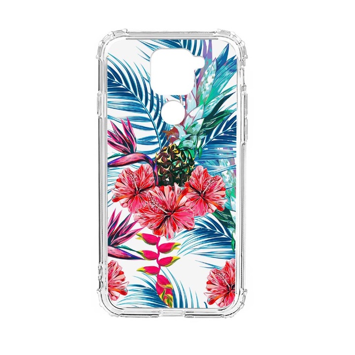 Husa Anti Shock Silicon Compatibila Cu Xiaomi Redmi Note 9 4G, Tropical, Ananas, Military Grade Drop Protection, AS 221