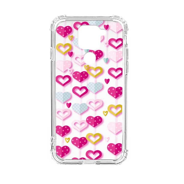 Husa Anti Shock Silicon Compatibila Cu Xiaomi Redmi Note 9 4G, Lovely Hearts, Military Grade Drop Protection, AS 185