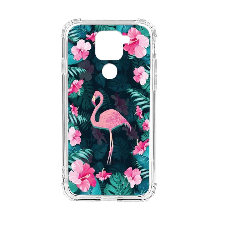 Husa Anti Shock Silicon Compatibila Cu Xiaomi Redmi Note 9 4G, Flamingo, Military Grade Drop Protection, AS 247