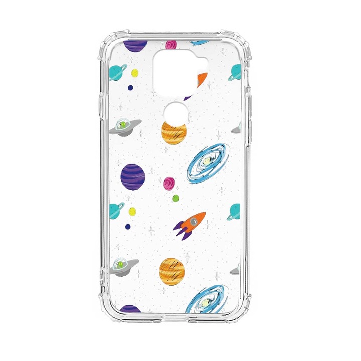 Husa Anti Shock Silicon Compatibila Cu Xiaomi Redmi Note 9 4G, Universe, Planets, Military Grade Drop Protection, AS 466